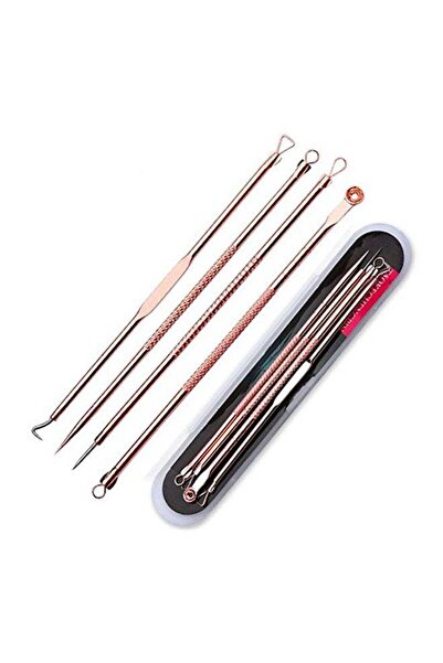 BOOBEAUTY مجموعة إبر حب الشباب من 4 قطع باللون الذهبي الوردي