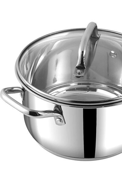 Vinod Mainz Stainless Steel Saucepan Set - 3 pcs (14cm 1.2L, 16cm 2L, 18cm 2.7L)