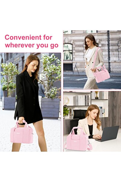 Mosiso Quilted Puffer Insulated Lunch Bag - Pink