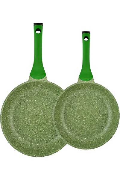 Prestige Double Frypan Set (24 cm + 28 cm) - Green, Aluminium, Non-Stick
