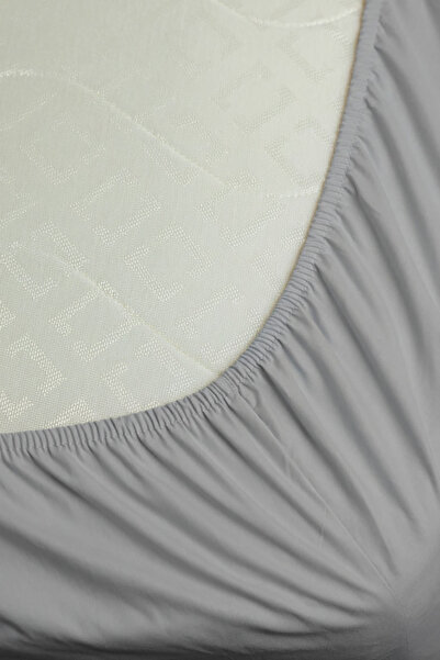 FAVORA 100% Cotton Ranforce Premium King Size Fitted Sheet - Dark Gray