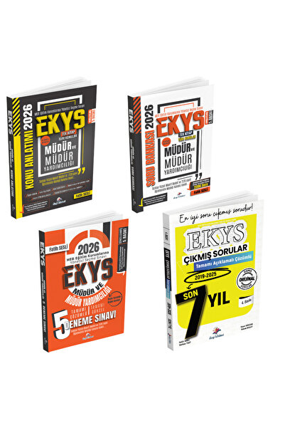 Dizgi Kitap 2026 MEB EKYS Müdür ve Müdür Yardımcılığı 4'lü Kazandıran Set Fatih Sesli 5. Baskı