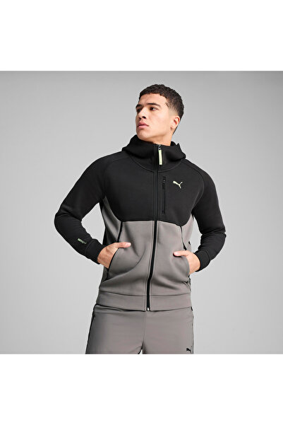 Puma Pumatech Full-Zip Erkek Siyah Hoodie