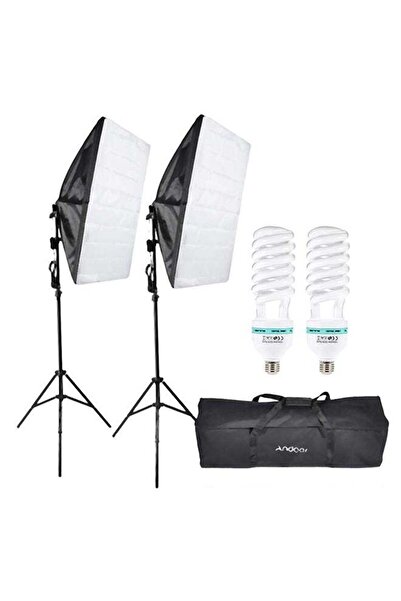 Andoer طقم إضاءة خيمة مكعبة للمظلة وصندوق الضوء للتصوير الفوتوغرافي باللونين ...
