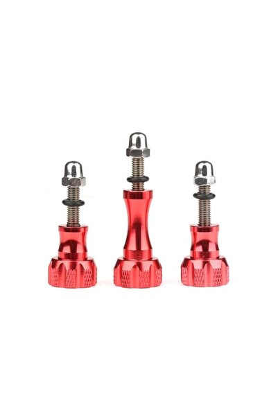 Alta Set of 3 CNC Aluminum Screws for Action Cameras GoPro Hero Session Max Mini Red