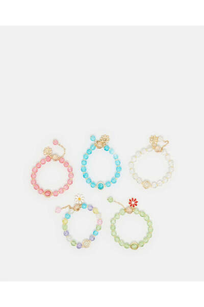 REDTAG Girls Assorted Embellished Bracelet Set (5 Piece)