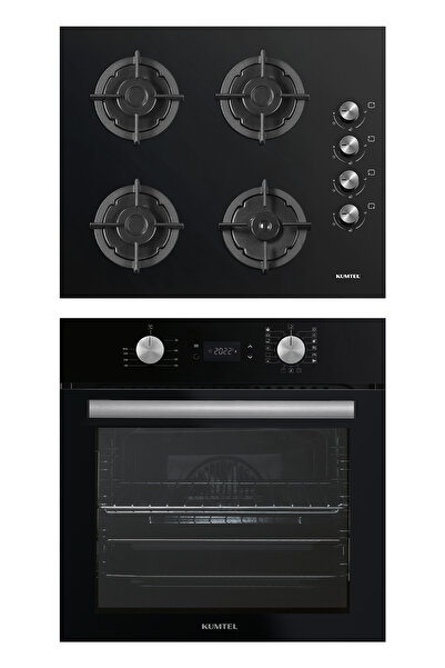 KUMTEL Digital Plus 15 Programlı 2'li Siyah Ankastre Set (Ocak-Fırın)