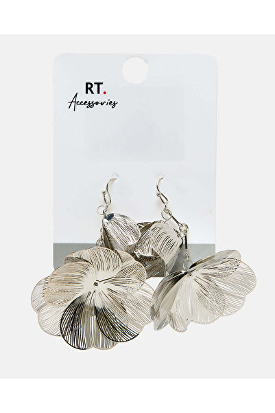 REDTAG قرط نسائي فضي مزهر