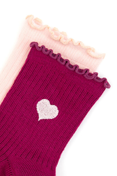 U.S. Polo Assn. Girl's Fuchsia Socks 50318075-Vr023