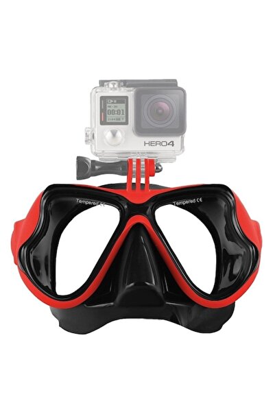XTW Underwater Mount Goggles for GoPro / Insta360 / DJI / SJcam – Black/Red