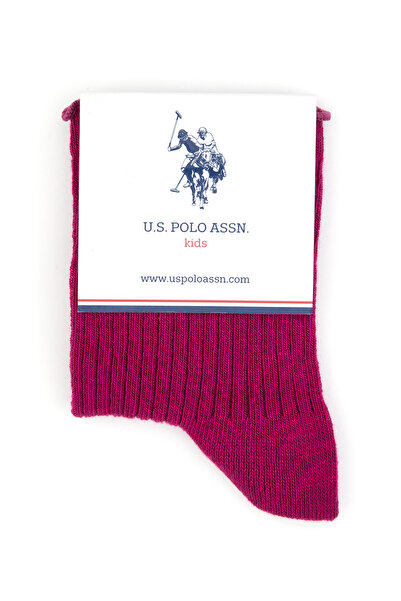 U.S. Polo Assn. Girl's Fuchsia Socks 50318075-Vr023