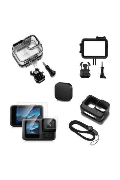XTW Set of 5 Accessories for GoPro Hero 13 (Waterproof Housing, Protective Case, Silicone Cover, Films,