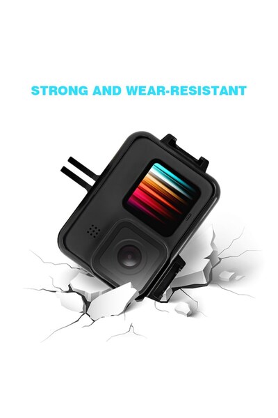 XTW Carcasă de protecție (montură) pentru GoPro Hero 9/10/11/12 cu folie de protecție pentru ecran și obiectiv