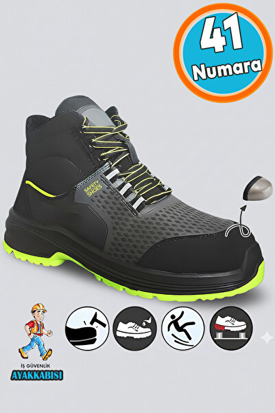 NZB İş Güvenlik Ayakkabısı 41 Numara Süet Delikli Nefes Alan Çelik Burunlu İn...