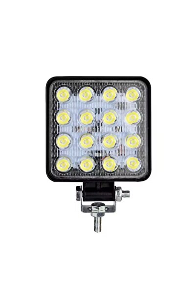CAR Proiector LED (Set de 2) Aluminiu, 16 LED-uri, 48W, DC 9-30V, 6500K, 85x85 mm