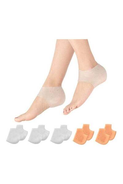 AnneFish 5 Pair Breathable Anti-Drying Gel Heel Protectors
