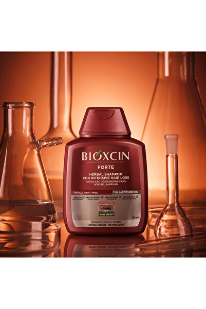 Bioxcin Forte Anti-Hair Loss Shampoo for All Hair Types 3X300Ml (3 Pcs) + Face Washing Gel Gift