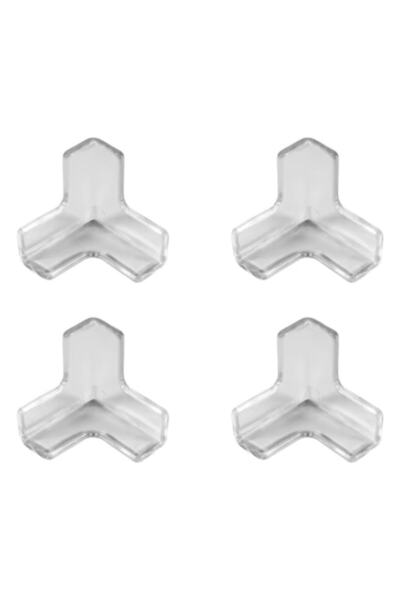 SEM Set de 4 colțare de masă tip T, autoadezive, transparente, 45x45x45 mm