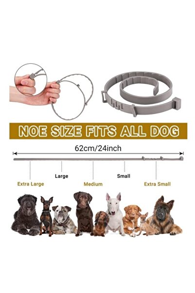 MANDU Set of 2 x DOG collars against fleas and ticks 62 cm / 60 grams Antiparasitic