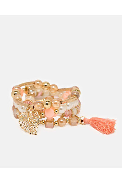 REDTAG Girls Assorted Embellished Bracelet Set (4 Piece)