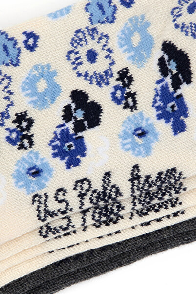 U.S. Polo Assn. Women's Cream Socks 50317990-Vr071