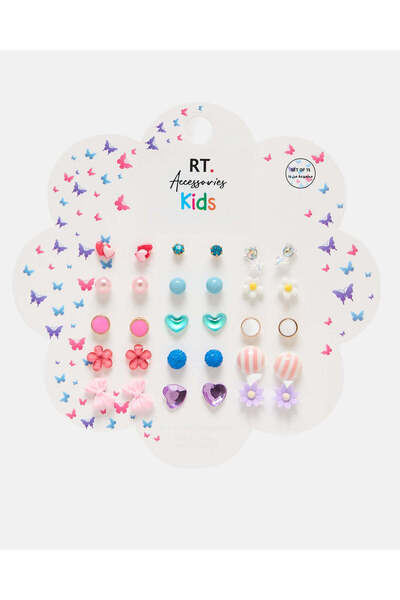 REDTAG أقراط أذن متنوعة للبنات (15 زوجًا)