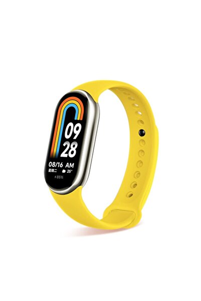 PHN MAG Silicone Strap with Metal Pin for Xiaomi Mi Band 8/9/10 - (Yellow)