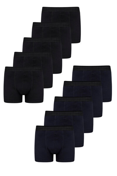 freemen Men's 10-Piece Cotton Slim Fit Black-Navy Blue Boxer Set – Wide Size Range