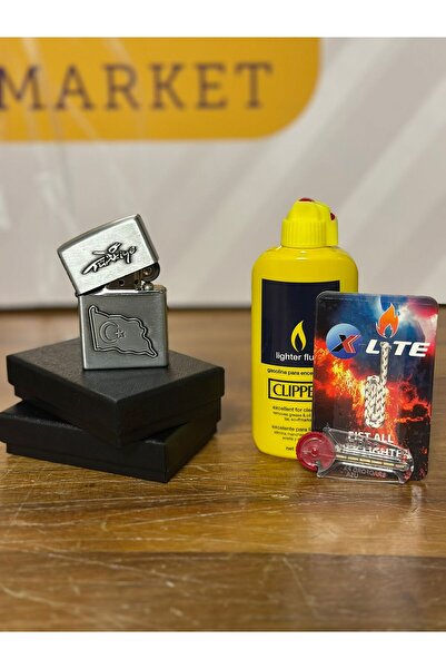 titumarket Ağır ve Şık Model Kapaklı Benzinli Çakmak Seti