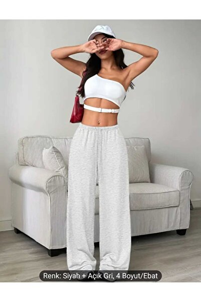 SERYY MODA Γκρι Γυναικείο Χειμερινό Παντελόνι Φόρμας Υψηλής Ποιότητας, Χαλαρή...