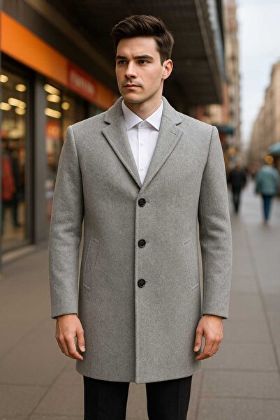 ANATOLIATEKSTILE Premium Men's Coat – Elegant, Slim Cut, Classic-Modern Urban Style