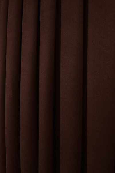 Setekshome Plain Island Background Curtain Brown