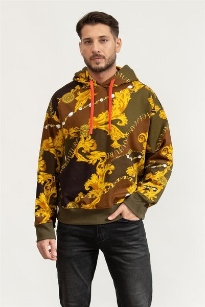 VERSACE JEANS COUTURE Erkek Kapüşonlu Sweatshirt