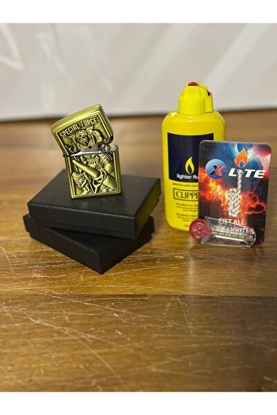 titumarket Ağır ve Şık Model Kapaklı Benzinli Çakmak Seti