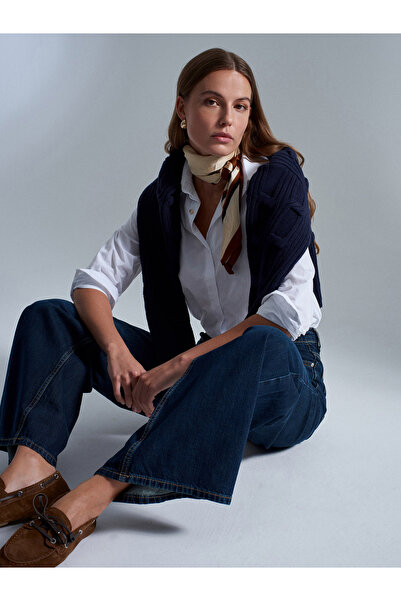 Dilvin 72094 100% Cotton Wide Leg Jean-Tint