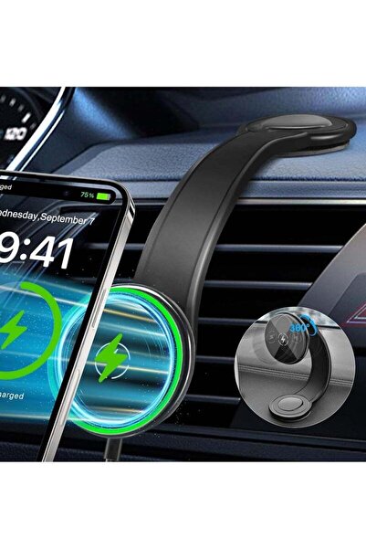 Arabest Upgraded Magnetic Wireless Car Charger, 15W Fast Charging for MagSafe Car Mount Charger