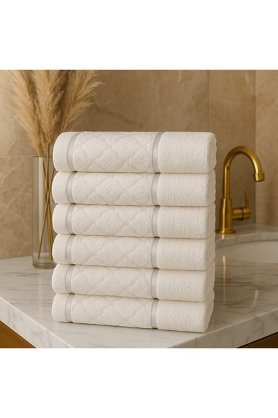 Lorateks مناشف سيلفا للضيوف والمطبخ، 6 قطع، مقاس 30×50 سم |   مجموعة المناشف ...