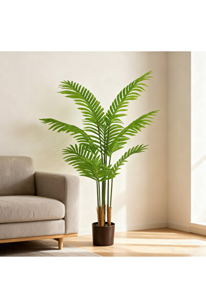 BESTONE نخيل كريساليدوكاربوس الاصطناعي، بطول 140 سم، نبات استوائي صناعي، لا يحتاج إلى ري، مناسب للديكورات الداخلية للمنزل