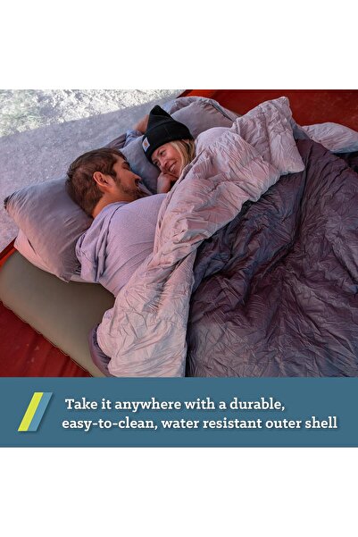 Klymit Drift Camping Travel Pillow, Shredded Memory Foam, Reversible Cover, Green, One Size