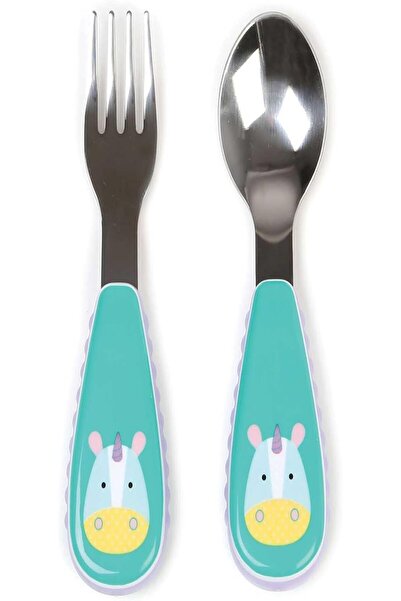 Skip Hop Unicorn Toddler Flatware Set (Fork & Spoon)