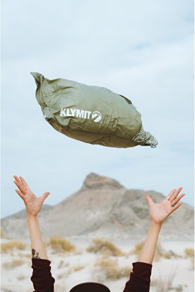 Klymit Drift Camping Travel Pillow, Shredded Memory Foam, Reversible Cover, Green, One Size