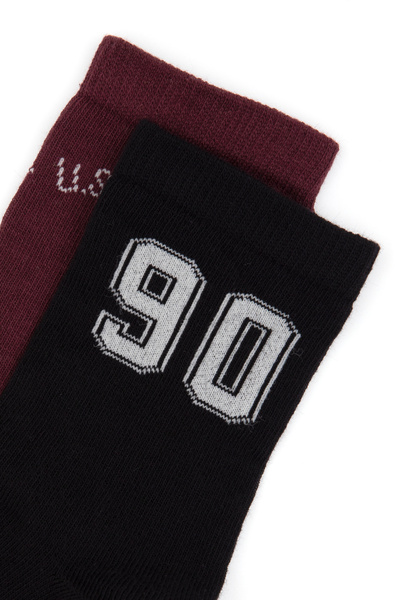 U.S. Polo Assn. Boy's Black Socks 50318051-Vr046