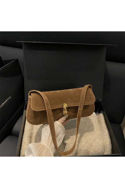 Rivina Liva Women's Vintage Gold Buckle Retro Model Hand and Shoulder Bag