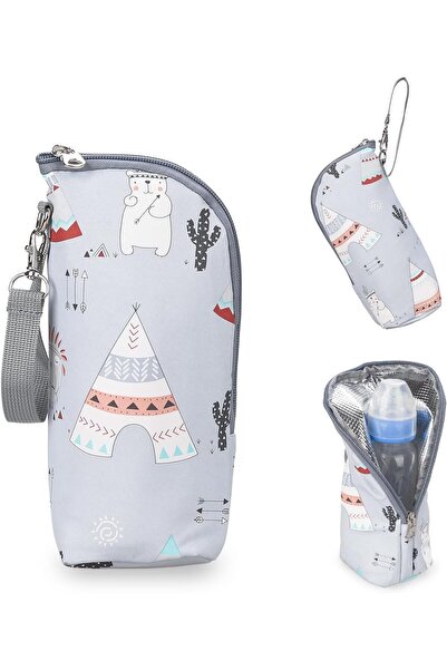 X SPRING Insulated Baby Bottle Bag - Portable Bottle Warmer & Milk Storage (Gray)