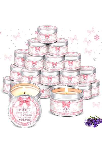 Generic شموع شاي معطرة برائحة اللافندر على شكل قوس لحفلات استقبال المولود الج...