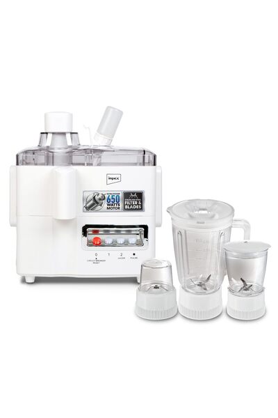 İMPEX JB 414C 4in1 Food Processor 650W, 1.5L Jar,2 Speed&Pulse, SS Filter&Blade,Overheat Protection