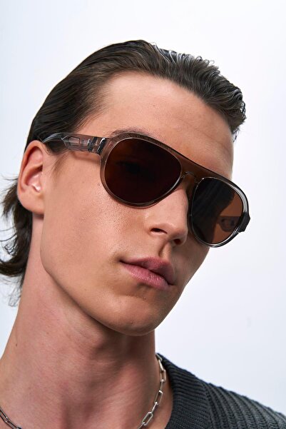 Bilge Karga Çardak Grey Brown Men's Sunglasses