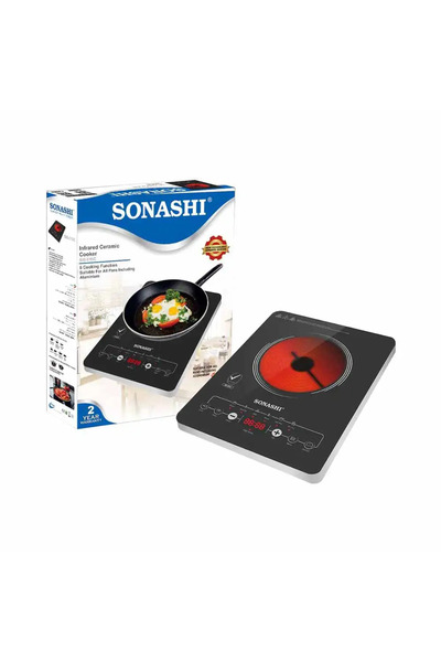 sonashi Infrared Ceramic Cooker with Timer, Display, Touch button, Adjustable...
