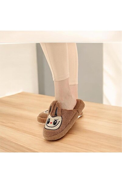 Lion Women's Labubu Figured Winter House Slippers