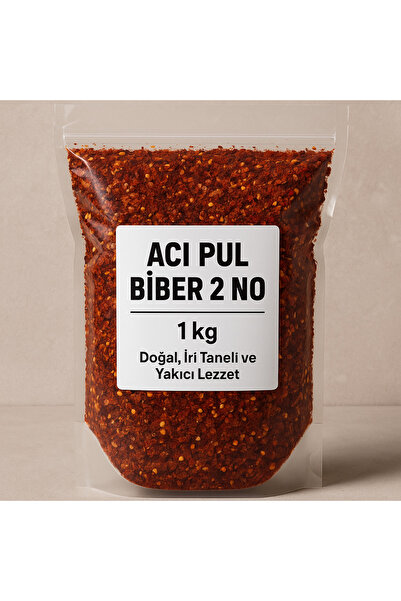 Şekeroğlu Acı Pul Biber 2 No – 1 kg | Doğal, İri Taneli ve Yakıcı Lezzet